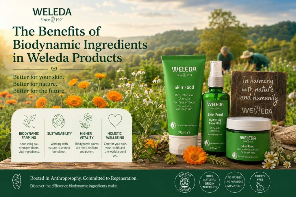 The Benefits of Biodynamic Ingredients in Weleda Products Explain Weleda’s farming philosophy, sustainability, and why it matters.